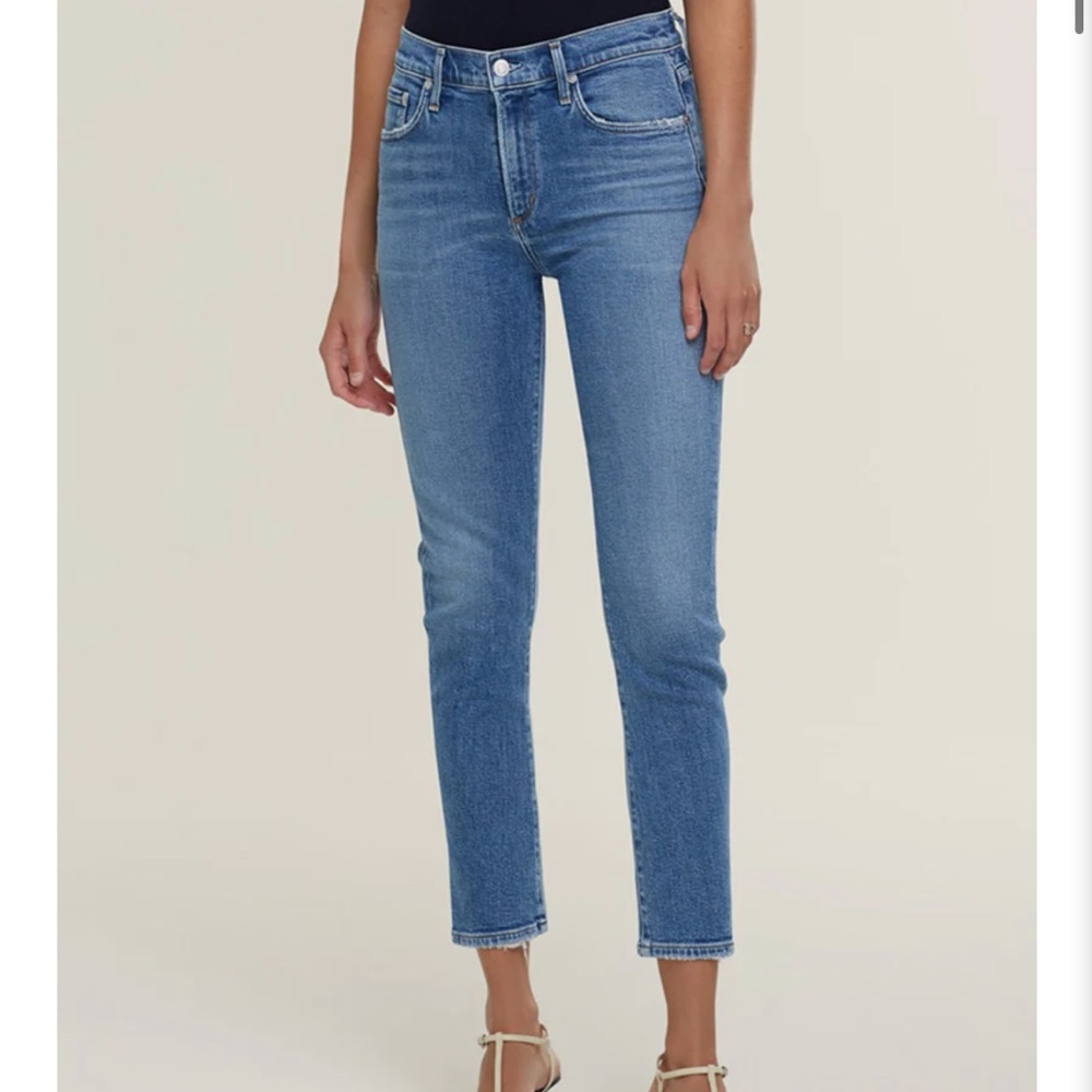 AGOLDE Toni Mid Rise Straight Jeans